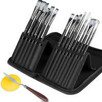 Без бренда «Набор кистей для рисования в чехле, премиум набор (15 нейлоновых кистей, 1 мастихин)» в Чите