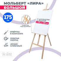 Без бренда «Мольберт Две картинки лира с полочкой, 175 см» в Чите