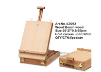 Без бренда «Набор подарочный «Две картинки» 27 предметов: этюдник 35 см из бука, краски акрил 12x12 мл, 2 холста 22x30 на мдф, 10 кисти, мастихин, палитра» в Чите