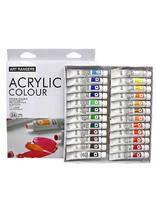 Без бренда «Коробка 24 шт.: Акриловые краски «Две картинки» 24 шт. по 12 мл, проф. пигмент» в Чите