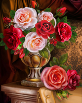 Без бренда «Букет роз в изящной вазе (20шт)» в Чите