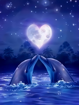 Без бренда «Дельфины под луной вида сердца (20шт)» в Чите