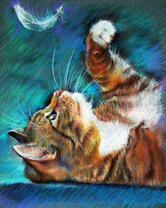 Без бренда «Котенок играет пером» в Чите в интернет-магазине  Без бренда «Котенок играет пером» в Чите