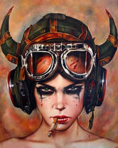 Без бренда «Девушка в шлеме с сигаретой» в Чите