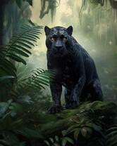 Темно-черная пантера