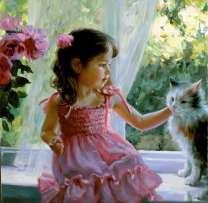 Без бренда «Девочка с кошкой на подоконнике» в Чите