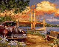 Без бренда «Американский автомобиль на фоне моста через залив» в Чите