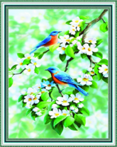 Без бренда «Две птички на цветущей яблоне» в Чите в интернет-магазине  Без бренда «Две птички на цветущей яблоне» в Чите