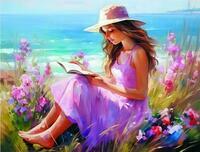 Без бренда «Девочка читает на берегу» в Чите в интернет-магазине  Без бренда «Девочка читает на берегу» в Чите