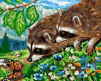 Без бренда «Еноты и бабочка на цветочной поляне» в Чите